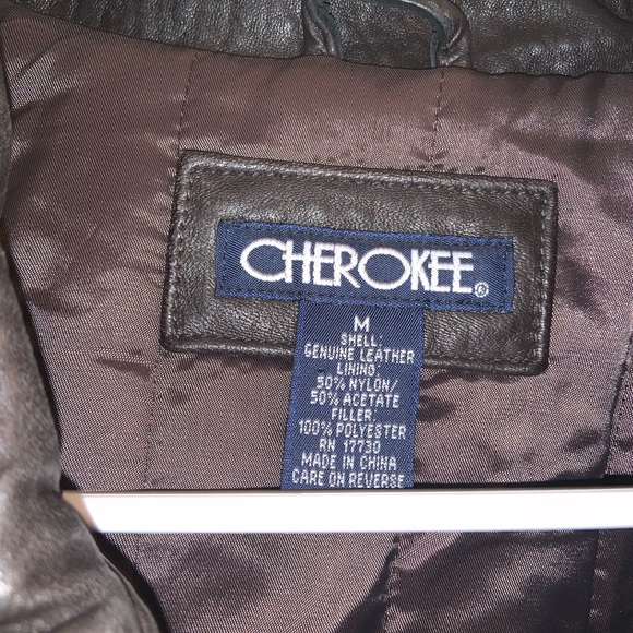 Cherokee Men’s Bomber Jacket | Genuine Leather - Picture 4 of 8